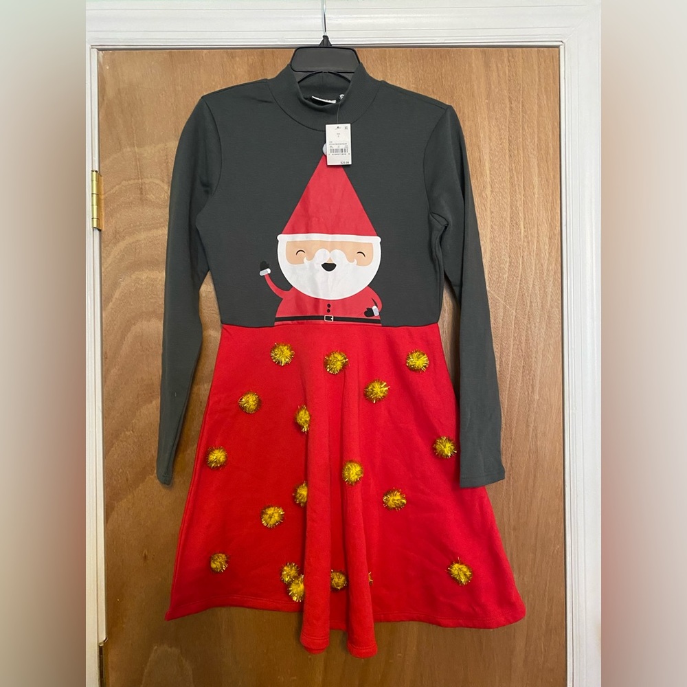Mighty Fine Women’s Ugly Christmas Sweater Holiday Dress, size small